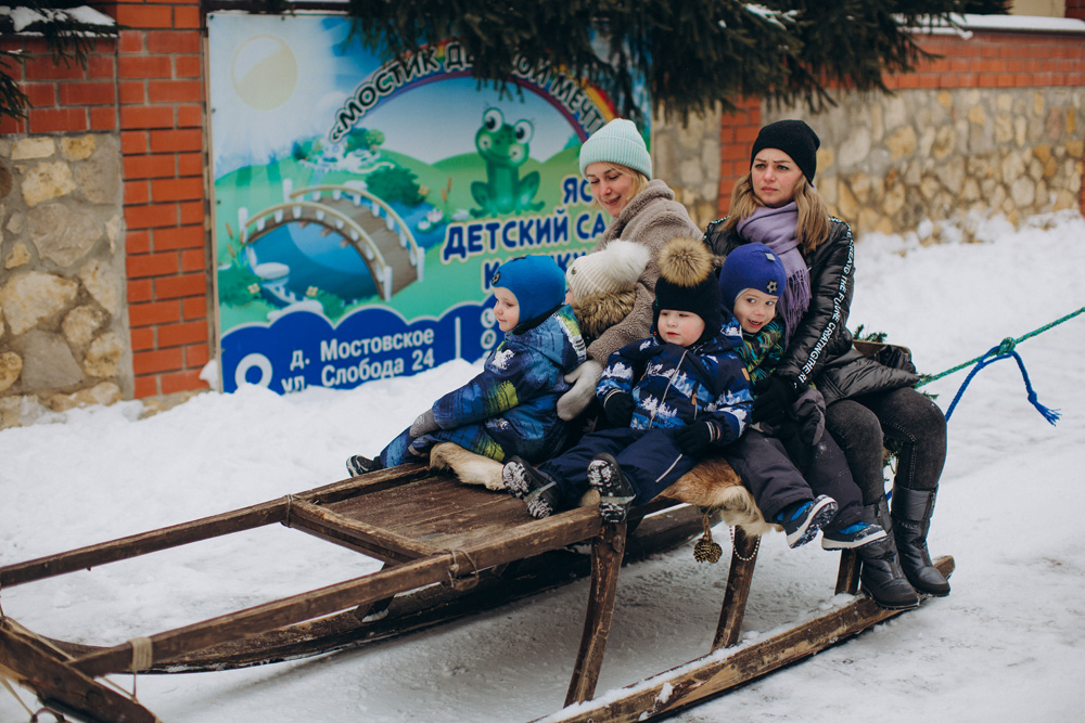 Мостик детский сад: зима 2021, Олени